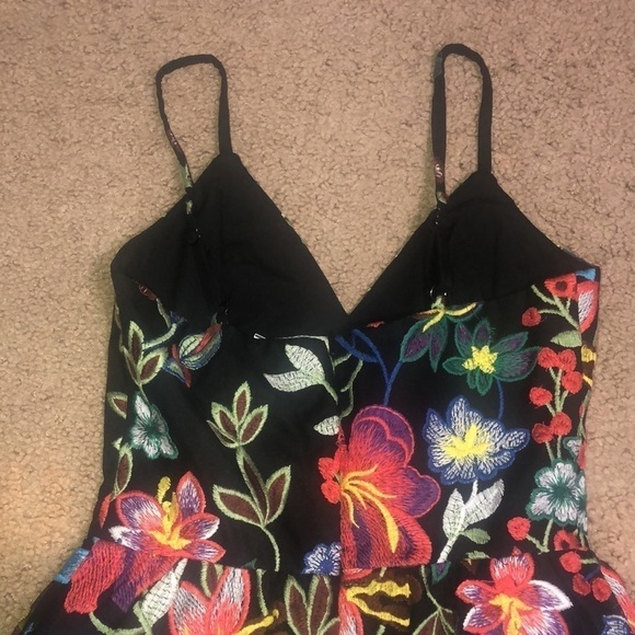 Dress the Population Maren Embroidered Floral Sleeveless Fit & Flare Dress XXS - Picture 8 of 12
